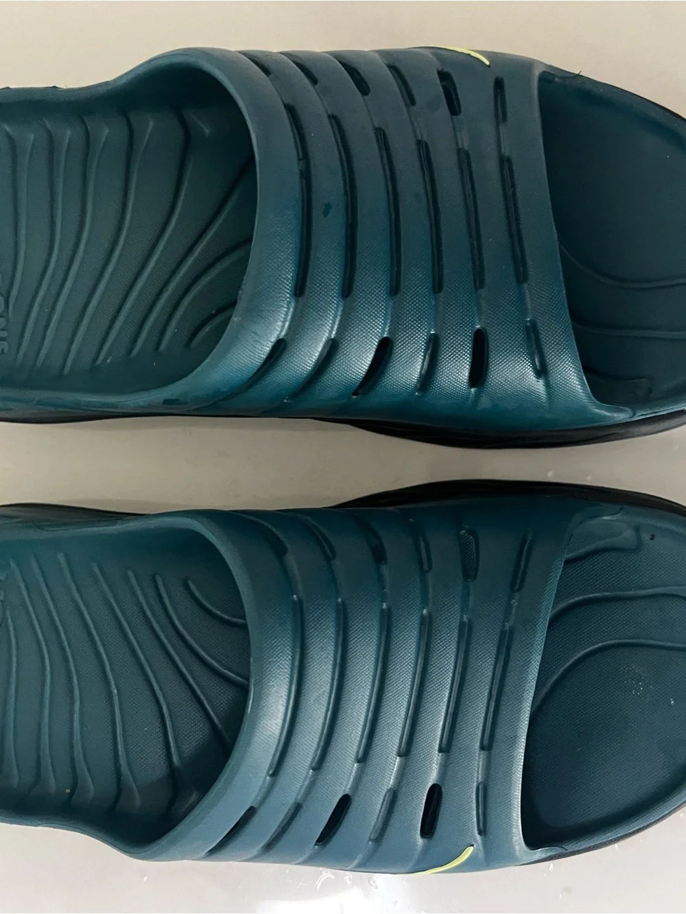 Hoka One One Teal Slide Sandals